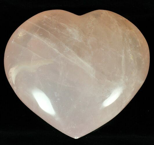 Polished Rose Quartz Heart - Madagascar #59111